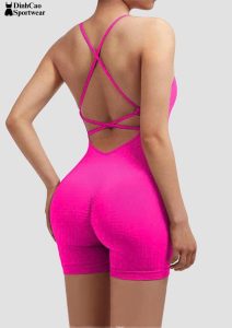 Jumpsuit tập gym nữ dây chéo